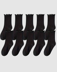 Premium Cotton Frill Edge Socks- 5 Pack