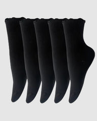 Premium Cotton Frill Edge Socks- 5 Pack
