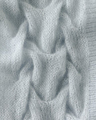 Twisted Erik: Fog Grey Silk Mohair Cardigan