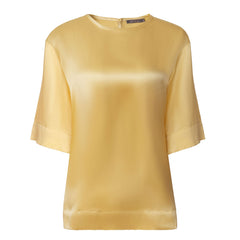 The Lady Silk T-Shirt Panna Cotta