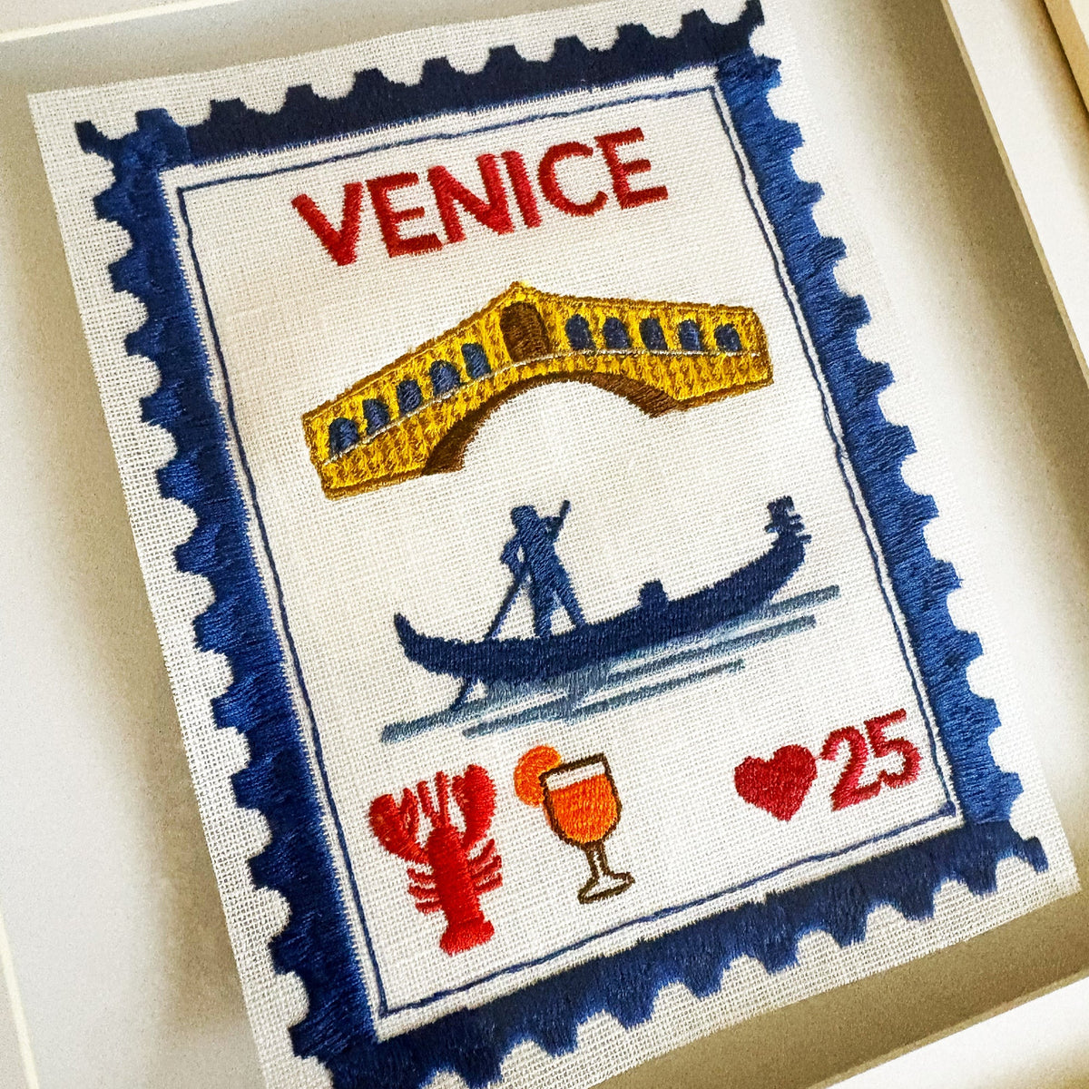 Venice Embroidered Stamp