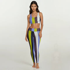 Vertical Striped Leggings - Futura Nostalgia Edition