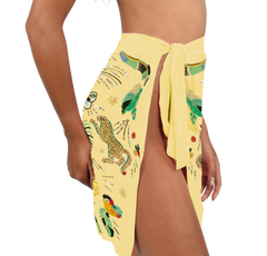 Aurelia Embroidered Luxury Yellow Mini Skirt