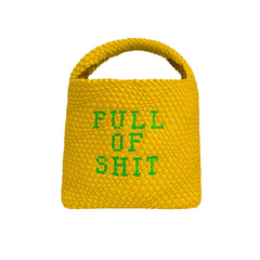 Woven Yellow Bucket Bag